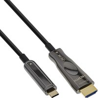 InLine® USB-C auf HDMI AOC Kabel, 4K 60 Hz, DP Alt Mode, 25 m