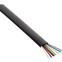 InLine® Modularkabel, 8adrig Flachband schwarz, 100m Ring