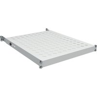 19" 1HE Fachboden fest, ET 750..850 mm, 120 kg, ST 1000, RAL7035