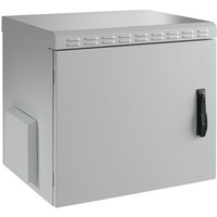19" Wandgehäuse IP55, 9HE, Stahltür, Tiefe 450 mm, RAL7035