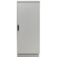 19" Netzwerkschrank 42HE 800x800, IP55, mit vormontiertem Sockel, RAL7035