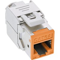 InLine® Keystone RJ45 Buchse, geschirmt, Cat.6A, orange 8er Pack