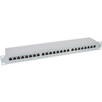 InLine® Patchfeld Cat.6, 24-fach, 48,26cm (19), 1HE, lichtgrau, RAL7035