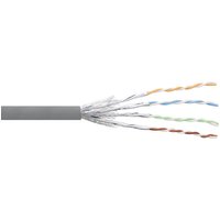 InLine® Patchkabel Cat.6 S/FTP (PiMf), grau, AWG27, PVC, CU, 100m