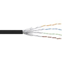 InLine® Patchkabel Cat.6 S/FTP (PiMf), schwarz, AWG27, PVC, CU, 100m