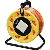 InLine® Netzwerk-Kabeltrommel, Cat.6A RJ45, 80m, orange