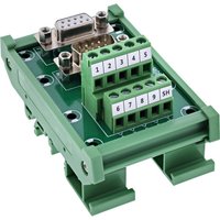 InLine® D-Sub 9 Terminalblock, Buchse/Stecker, Schraubklemme, Hutschiene