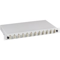 Spleißbox 1 HE teilbestückt SC OM3 ausziehbar, 12 Kuppl.