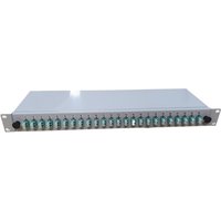 Teilbestückte Breakoutbox mit 24, LC-Duplex Kupplungen OM3