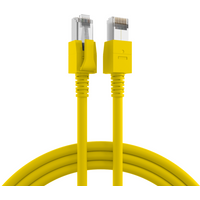 RJ45 Patchkabel Cat.6A S/FTP FRNC, VC LED gelb 20m