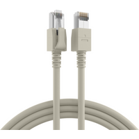 Patchkabel RJ45 Patchkabel Cat.6A S/FTP FRNC, VC LED grau 3m - 1 VPE = 10 St�ck