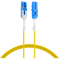 Glasfaser Patchkabel Duplex Patchkabel Push/Pull LC-LC OS2 G657A1, 1m LSZH 3mm gelb - 1 VPE = 10 St�ck