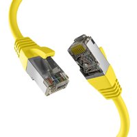 Patchkabel CAT8.1 GELB 1m RJ45 PATCHKABEL S/FTP PIMF, LSZH 2000MHZ 40GB NETZWERKKABEL - 1 VPE = 10 St�ck