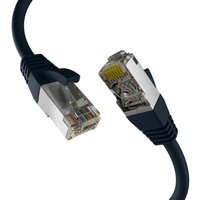 Patchkabel CAT8.1 SCHWARZ 1m RJ45 PATCHKABEL S/FTP PIMF, LSZH 2000MHZ 40GB NETZWERKKABEL - 1 VPE = 10 St�ck