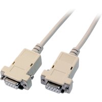 Serielle und Paralelle Kabel und Adapter Serielles Laplink Kabel, 2x DSub 9, Bu.-Bu., 3,0m, beige - 1 VPE = 10 St�ck