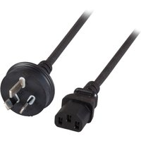 Stromkabel Netzleitung Australien AS3112 - C13 180, °, schwarz, 1,8 m, 3 x 0,75 mm² - 1 VPE = 10 St�ck