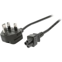 Stromkabel Netzleitung UK BS1363A - C5 180°, schwarz, 1,8 m, 3 x 0,75 mm² - 1 VPE = 10 St�ck