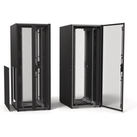 19" EFB Server 47HE, 800x1200 mm, F+R, 1-teilig perf. RAL7035 mit Seitenwänden