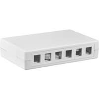Netzwerkdose Keystone Verteilerbox Aufputz 6/12 Port, - 1 VPE = 30 St�ck