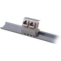 Keystone + Adapter Keystone Modulhalter für Hutschiene, Edelstahl, für 3x Keystone - 1 VPE = 8 St�ck