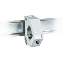 Keystone + Adapter Keystone Modulhalter 1-Port, für, Hutschiene, Kunststoff - 1 VPE = 48 St�ck