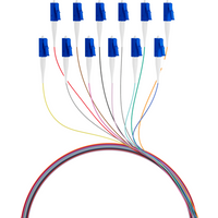 Faserpigtail LC OS2 G657A2, farbiges Set 2m - 12 Stück