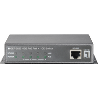 1-Port Gigabit Ethernet +, 4-Port PoE Desktop PSE Switch