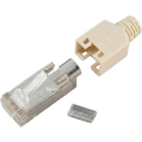 RJ45-Hirose Stecker STP, TM11 beige, 100, Stück, 3 Elemente, Cat. 5e