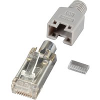 RJ45-Hirose Stecker STP, TM11 grau, 100, Stück, 3 Elemente, Cat. 5e