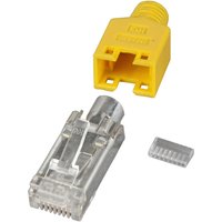 RJ45-Hirose Stecker STP, TM11 gelb, 100, Stück, 3 Elemente, Cat. 5e