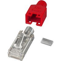 RJ45-Hirose Stecker STP, TM11 rot, 100, Stück, 3 Elemente, Cat. 5e