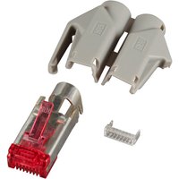 RJ45-Hirose Stecker STP, TM21 grau, 100, Stück, 3 Elemente, Cat. 6