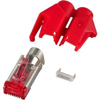 RJ45-Hirose Stecker STP, TM21 rot, 50, Stück, 3 Elemente, Cat. 6