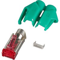 RJ45-Hirose Stecker STP, TM21 grün, 50, Stück, 3 Elemente, Cat. 6