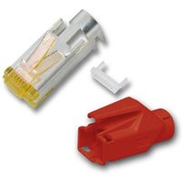 RJ45-Hirose Stecker STP, TM31 rot, 100, Stück, 3 Elemente, Cat.6A