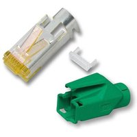RJ45-Hirose Stecker STP, TM31 grün, 100, Stück, 3 Elemente, Cat.6A