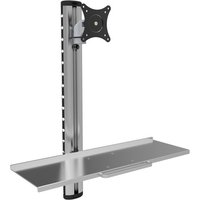 Wandhalterung für 1 Monitor 15"-27" mit, Tastaturablage und Monitorarm