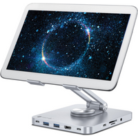 Techly 8-in-1 USB-C Hub Docking Station, Tablet-Ständer