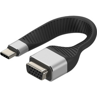 Techly USB-C Stecker auf VGA-Buchse, kurz, flaches FPC Kabel
