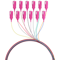 INFRALAN® Faserpigtail SC OM4, farbiges Set 2m - 12 Stück