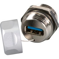 USB3.0 IP67 Durchführungskupplung,Type A, Buchse / Type A Buchse Service Port