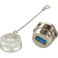 USB3.0 IP67 Durchführungskupplung,Type A, Buchse / Type A Buchse