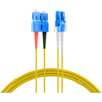 INFRALAN® Duplex Patchkabel Flat-Twin LC-SC OS2, 10m LSZH 3x5mm gelb G652D