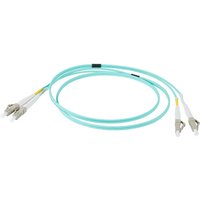 INFRALAN® Duplex Patchkabel LC-LC OM3, 5m LSZH 2mm aqua