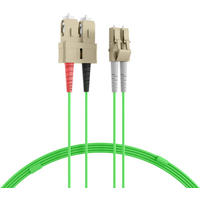 INFRALAN® Duplex Patchkabel LC-SC OM5, 2m LSZH 2mm limettengrün