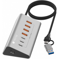7-Port Hub USB-A/USB-C? 3.2 Gen2, 1m USB-A/C Kabel, 4xUSB-A+3xUSB-C(10Gbps)