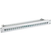 INFRALAN® Verteilerfeld 19? 48-Port, 1HE, für Slimline Module, Metallfarben