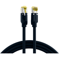 RJ45 Patchkabel Cat.6A S/FTP PUR, Cat.7 Rohkabel TM31 schwarz 20m