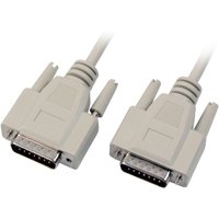 Serielle und Paralelle Kabel und Adapter Datenkabel seriell 1:1, 2x DSub 15, St.-St., 5,0m, beige - 1 VPE = 10 St�ck