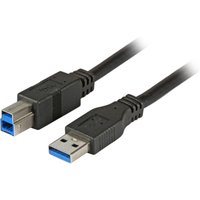 USB USB3.0 Anschlusskabel A-B, St.-St., 5,0m, schwarz, Premium - 1 VPE = 60 St�ck